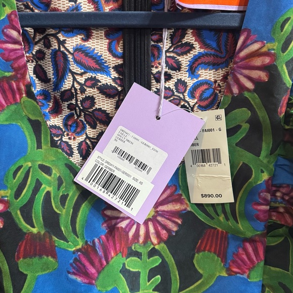 La DoubleJ Gerber Dolly Minidress Puff Sleeve XS Green Holiday Party Gift Ready - Picture 7 of 10